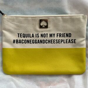 Yellow and Cream Clutch with Heart Detail Kate spade